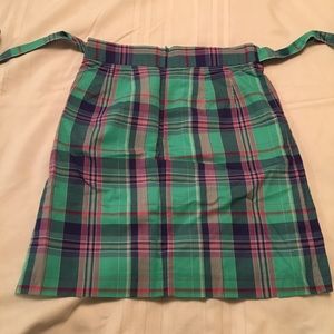 BROOKS BROS 🌸 Plaid Skirt with Belted Ties